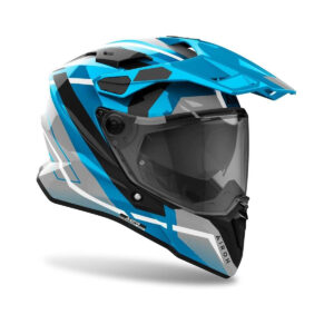 CASCO DUAL COMMANDER 2 MAVICK AZUL BRILLO