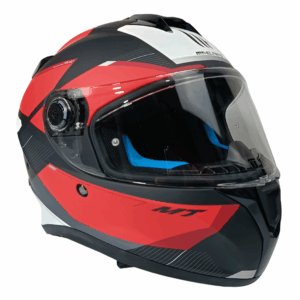 CASCO INTEGRAL MT TARGO S KAY B5 ROJO MATE, CON ALERON Y VISOR GRATIS